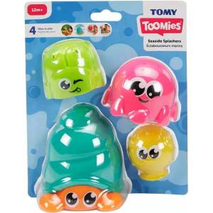 TOMY Toomies: Играчка за баня с морски животни - 4 части (E73221)