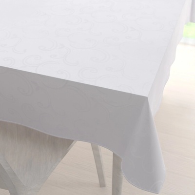 Biante Teflónový obdĺžnikový obrus TF-100 Biele ornamenty s lístkami 120x180 cm