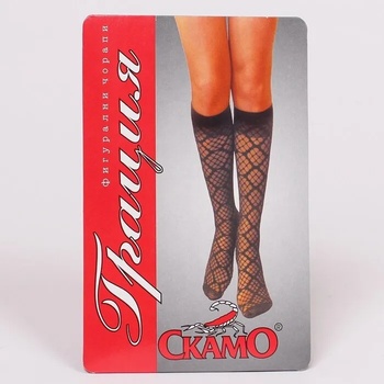 Image 1 of Дамски фигурални 3/4 чорапи в червен цвят