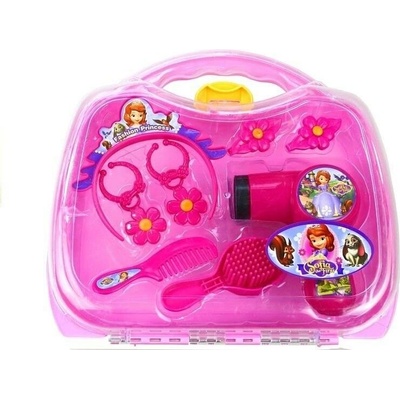 LEAN Toys Sada Princezny v Kufříku s Fénem a Náušnicemi kompletní kosmetická sada pro malé princezny