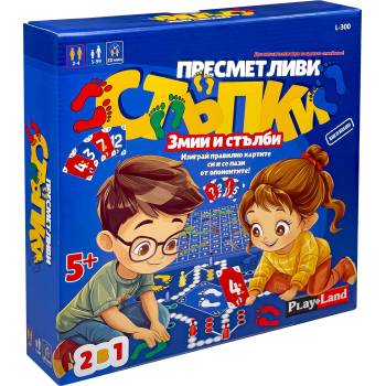Play Land Настолна игра Пресметливи стъпки 2 в 1 - Детска (l-300)