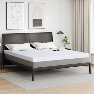 vidaXL Топер за матрак от мемори пяна 200 x 200 cm Thick Меко Бяло (4106252)