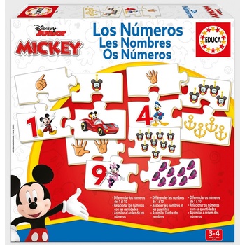 Educa Образователен пъзел, Educa, Mickey and Friends, Числа, 40 части