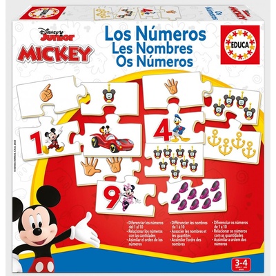 Educa Образователен пъзел, Educa, Mickey and Friends, Числа, 40 части