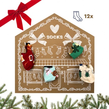 Adventný kalendár 12x ponožky Dedoles (24DXV1) M