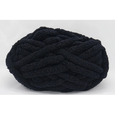 BeCozi Chunky Chenille Yarn Farba: Black