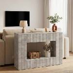 vidaXL Конзолна маса Бетонно Сиво 101 x 29 x 74 см (899880)