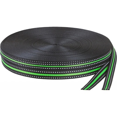 Altima Reflexní popruh dvoubarevný š. 20 mm - černo-zelený - balení 5 m