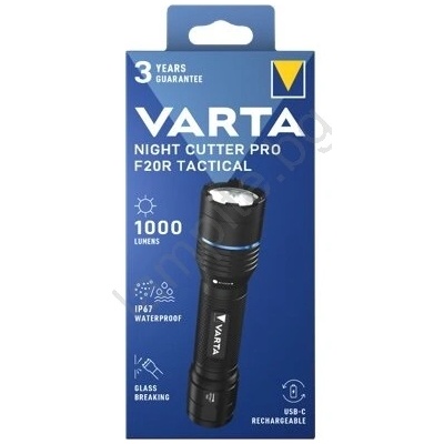 VARTA 18920101111 - LED акумулаторен фенер NIGHT CUTTER PRO F20R LED/USB IP67 (VA0254)