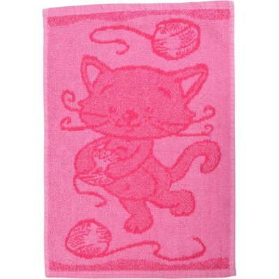 Profod Dětský uterák Cat 30x50 cm pink