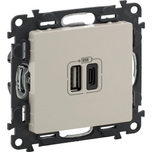Legrand valena life Р-КА 2xusb ТИП a+c 5v 15w КР (753206l)