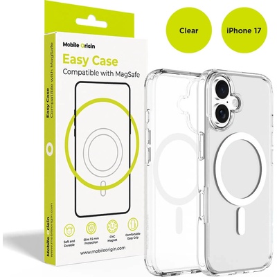 Mobile Origin Хибриден кейс с най-висока степен на защита с MagSafe за iPhone 17 - Mobile Origin Easy Hybrid MagSafe Case (прозрачен) (MO-HYCL-IP17)