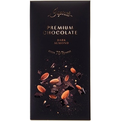 Isprititi Horká čokoláda 70% s kúskami mandlí 80 g