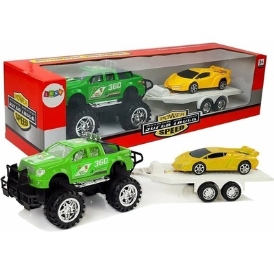 Mamido Súprava vozidla Auto Sports Yellow Off-Road Green s čipovým pohonom