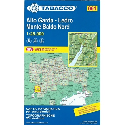 Tabacco topographische Wanderkarte Alto Garda-Ledro - Monte Baldo Nord