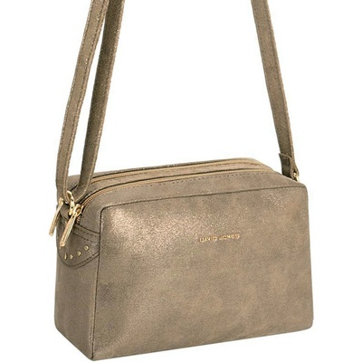 David Jones dvojzipsová crossbody kabelka Zlatá