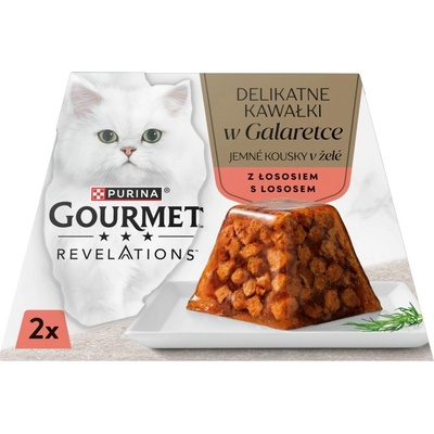 Gourmet Revelation jemné kousky s lososom v želé 2 x 57g