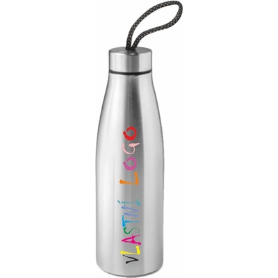 On Design Láhev z 90% recyklované nerezové oceli MORGAN s potiskem stříbrná 710 ml