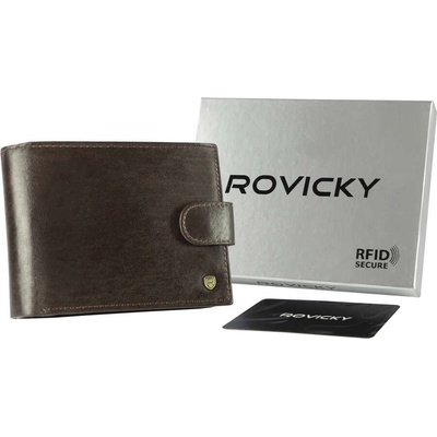 Rovicky peněženka N61L rvt rfid tmavě hnědá