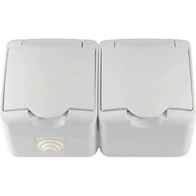 КОНТАКТ ip44 ДВОЕН БЯЛ meloplam toni (3800218354059)