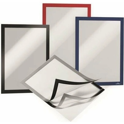 Informačný rám, A4, samolepiaca zadná strana, magnetický predný kryt, DURABLE DURAFRAME, červená