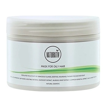 Naturativ Hair Care Getleness, Shine & Strength bahenní maska pro mastné vlasy (Vegan Cosmetic) 250 ml