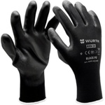 Würth Монтажни ръкавици Black PU WURTH, 5 размера - 7 (0899402407)