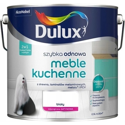 Barva barva na nábytek Dulux 2,5 l bílá polomatná