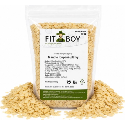 FITBOY Mandle loupané plátky 5000 g