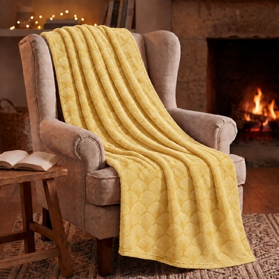 BBK deka z mikrovlákna Shells žlutá 150x200