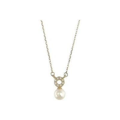 Infinity Silver Zlatý náhrdelník s perlou a zirkony 27603445Y1,47