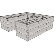 Juwel Vysoký záhon Timber Ergoline plast 125 x 185 x 40 cm 20479