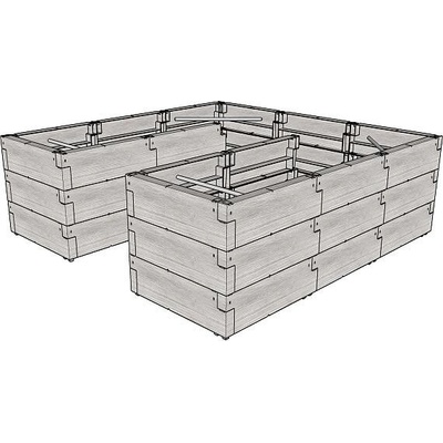 Juwel Vysoký záhon Timber Ergoline plast 125 x 185 x 40 cm 20479 – Zboží Dáma