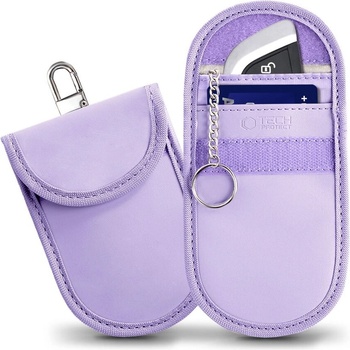 Tech-Protect Калъф за блокиране на RFID сигнал от Keyless Go ключ от Tech-Protect KLR100 Pouch - Lavender (5906302376209)