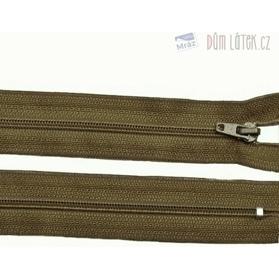 Zips špirálový 3mm nedeliteľný 20cm khaki