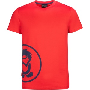 TROLLKIDS Детска тениска Trollkids Kid's Kroksand T T-shirt - Bright Red / Mystic Blue - размер 128 (EU) (704-4652-0116)