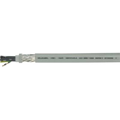 Helu H05VVC4V5-K (NYSLYCYÖ-JZ) 13097-1000 riadiaci kábel 4 G 1.5 mm² 1000m sivá