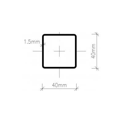 Pozinkovaný jekl 40 x 40 x 1,5 mm - délka 3 m