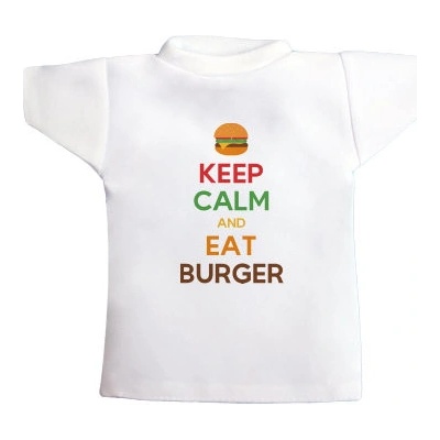 Tričko na láhev Keep calm and eat burger