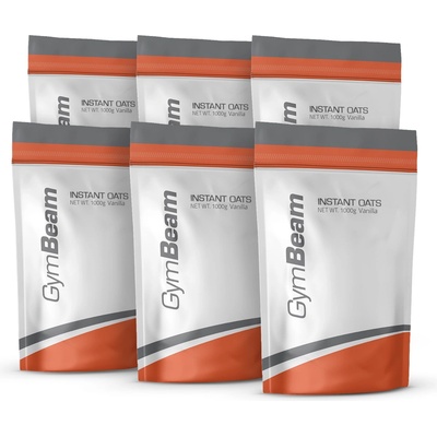 GymBeam Разтворими овесени ядки 6 x 1000 g ванилия