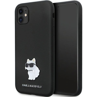 KARL LAGERFELD Кейс Karl Lagerfeld KLHCN61SMHCNPK за iPhone 11 / Xr, черен, Silicone C Metal Pin (3666339166274)