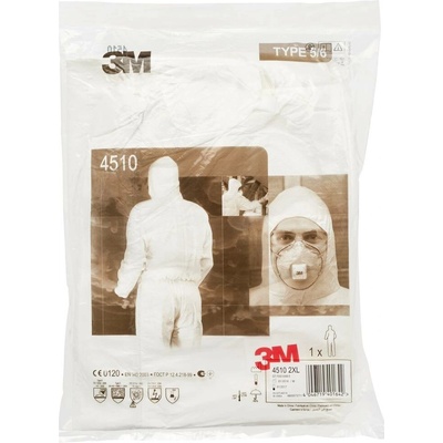 3M 4515 Ochranný oblek 4515 biely XL