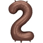 Party Deco Фолиев Балон - Цифра, 86 см, Мока - 2 (fb1s-2-494)
