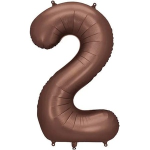 Party Deco Фолиев Балон - Цифра, 86 см, Мока - 2 (fb1s-2-494)