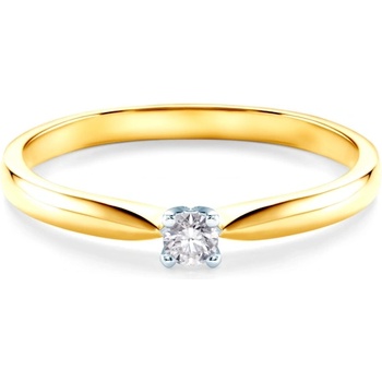 SAVICKI Годежен пръстен Solitaire: два цвята злато. диамант
