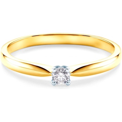 SAVICKI Годежен пръстен Solitaire: два цвята злато. диамант