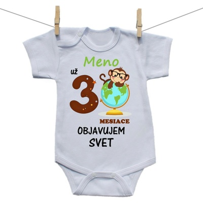 Boodyy Body s krátkym rukávom Už 3 mesiace objavujem svet