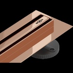 Mexen Flat 360° Slim въртящ се линеен сифон 90 см, розово злато - 1641090 (1641090)