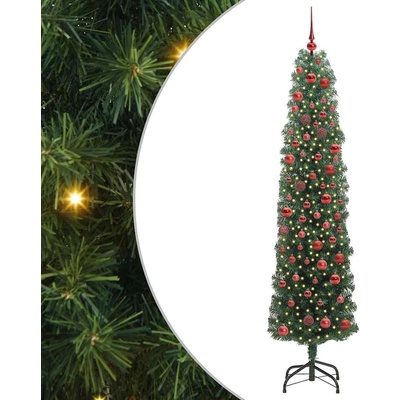 vidaXL С изкуствено коледно дърво с 300 LED светодиода Зелен 180 cm (3394943)