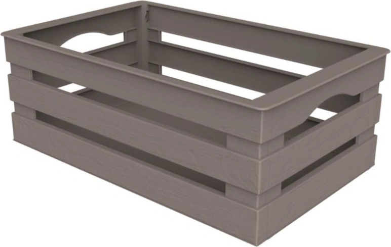 Bama Spa Aufbewahrungsbox „Tina“ Aus PVC – Cremefarben, Maße 25x16x10 Cm, Silberner Griff